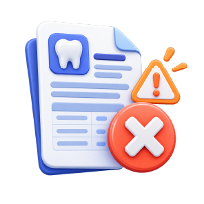 Dental patient surprise billing icon